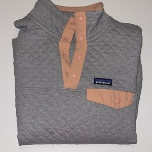 Patagonia cotton quilted 1/4 zip Pullover